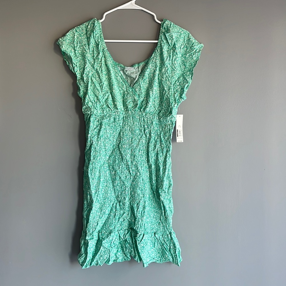 Womens No Boundaries Ruched Floral Dress (Size L)